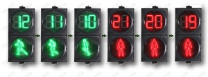 SRX 300-3-D2A LED Dynamic Pedestrian Traffic Light with Countdown Timer